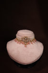 Kundan Floral & Crescent Link Necklace - photo 1