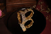Wide Kundan Cuff Bangle with Emerald Accents - photo 3