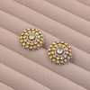 Kundan Cluster Studs with Pearl Halo