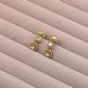 Triple Tier Kundan Drop Earrings